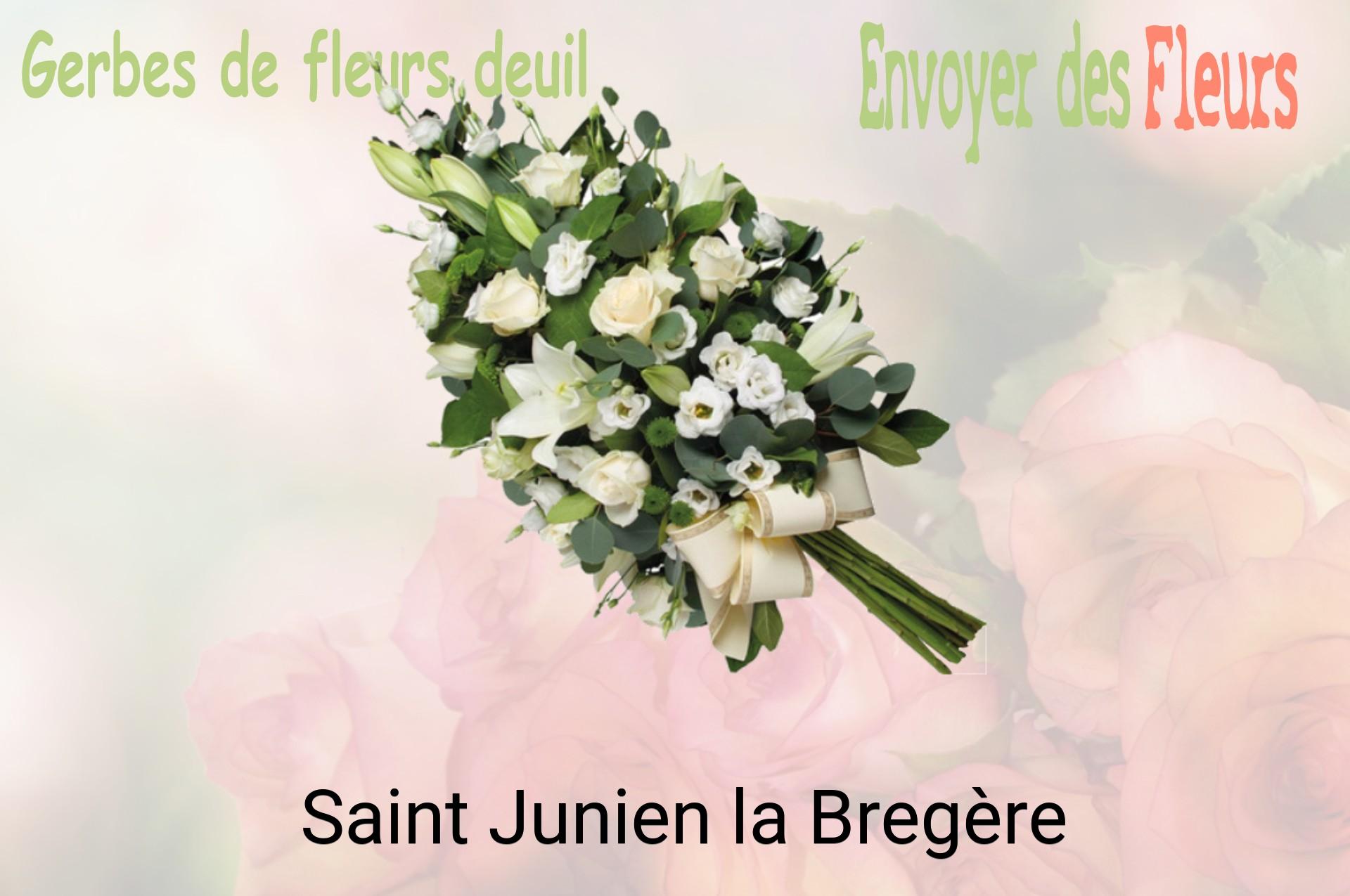 Gerbe de fleurs de deuil livrée à Saint-Junien-la-Bregère
